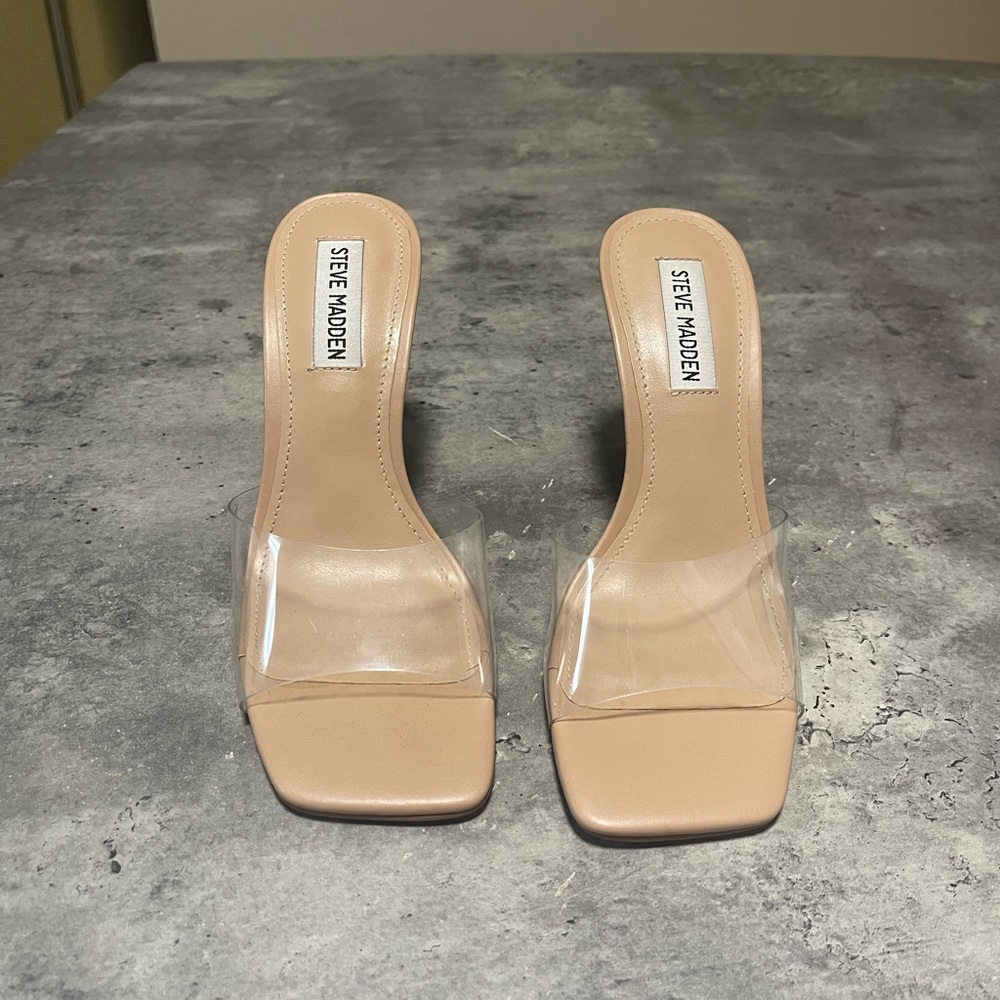 Steve Madden Signal Clear Square Toe Heels